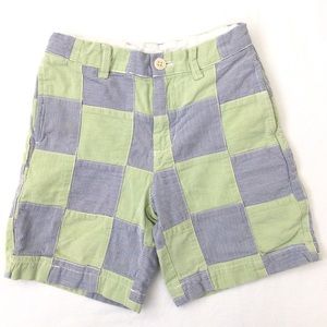 Vineyard Vines Boys 5, blue & green patch shorts